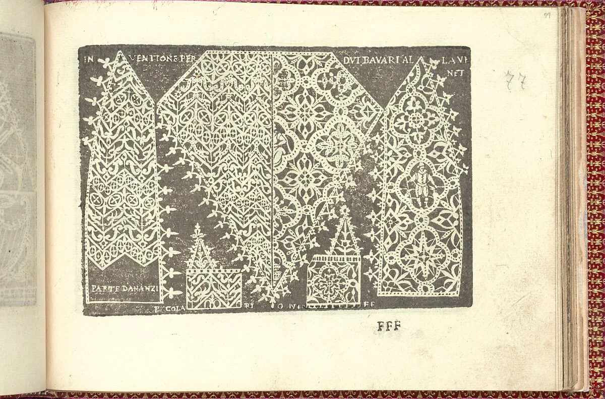 Corona delle Nobili et Virtuose Donne: Libro I-IV, page 77 (recto) — Cesare Vecellio