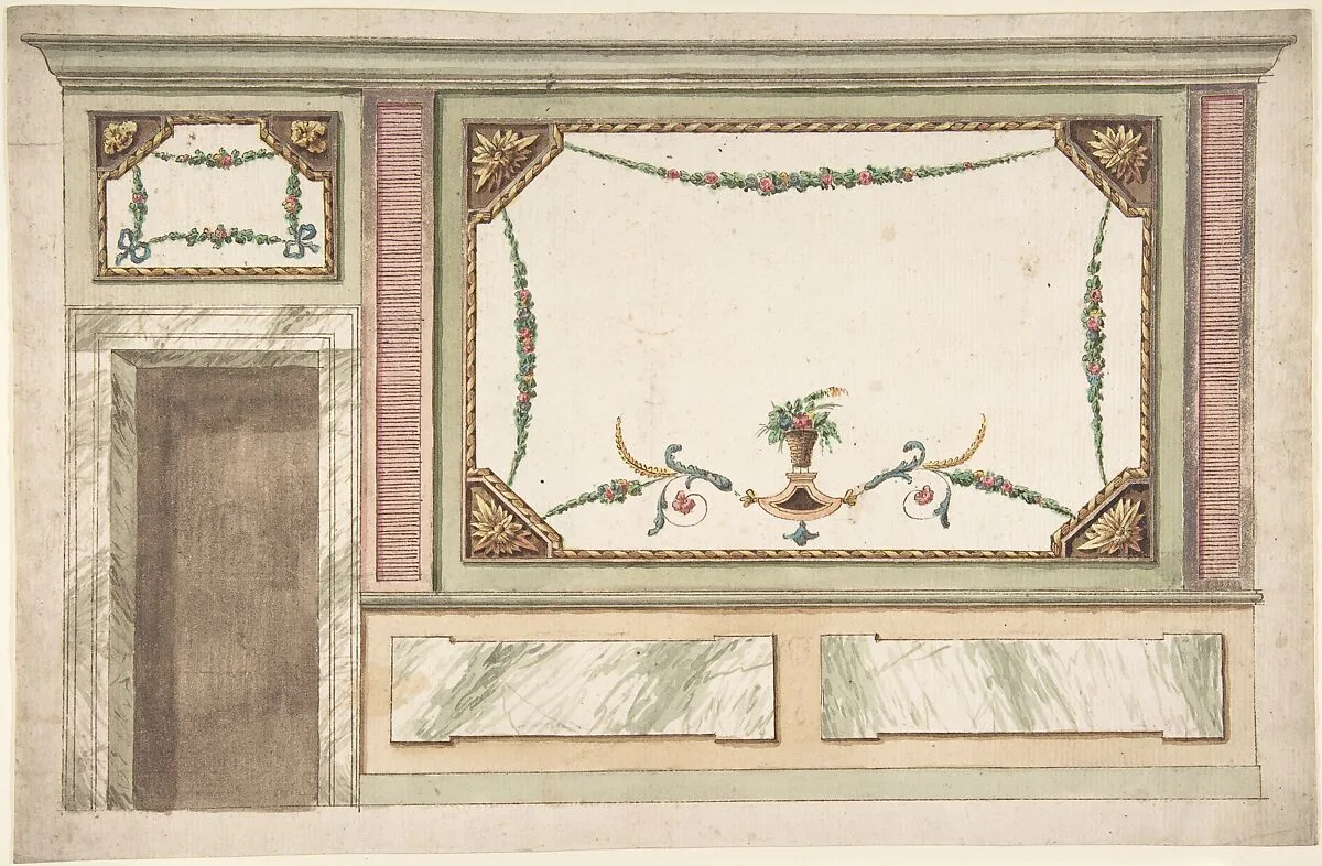 Design for a Wall Decoration — Anonymous, Italian, Bolognese 18th century artist
