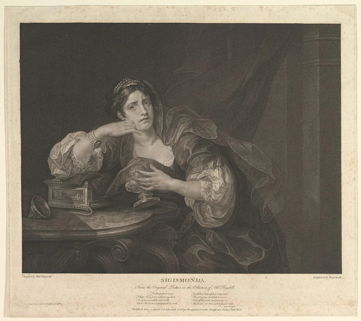 Sigismonda (Sigismunda) — Benjamin Smith|John & Josiah Boydell|Tristam Bampfylde Freeman