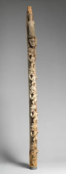 Architectural Element: Male Figures and Leopard — Unknown