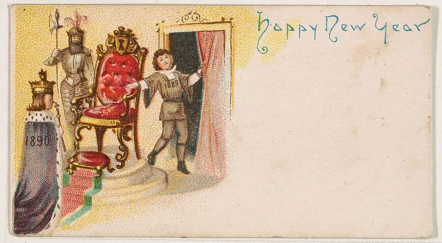 Happy New Year, from the New Years 1890 series (N227) issued by Kinney Bros. — Kinney Brothers Tobacco Company