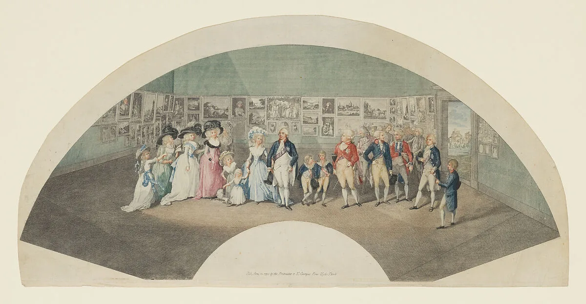 George III, Queen Charlotte, the Prince of Wales and others in a Picture Gallery near Windsor Castle — Charlotte, Queen of England|George, Prince of Wales|Johann Heinrich Ramberg|George III, King of Great Britain and Ireland|Antonio Cesare Poggi