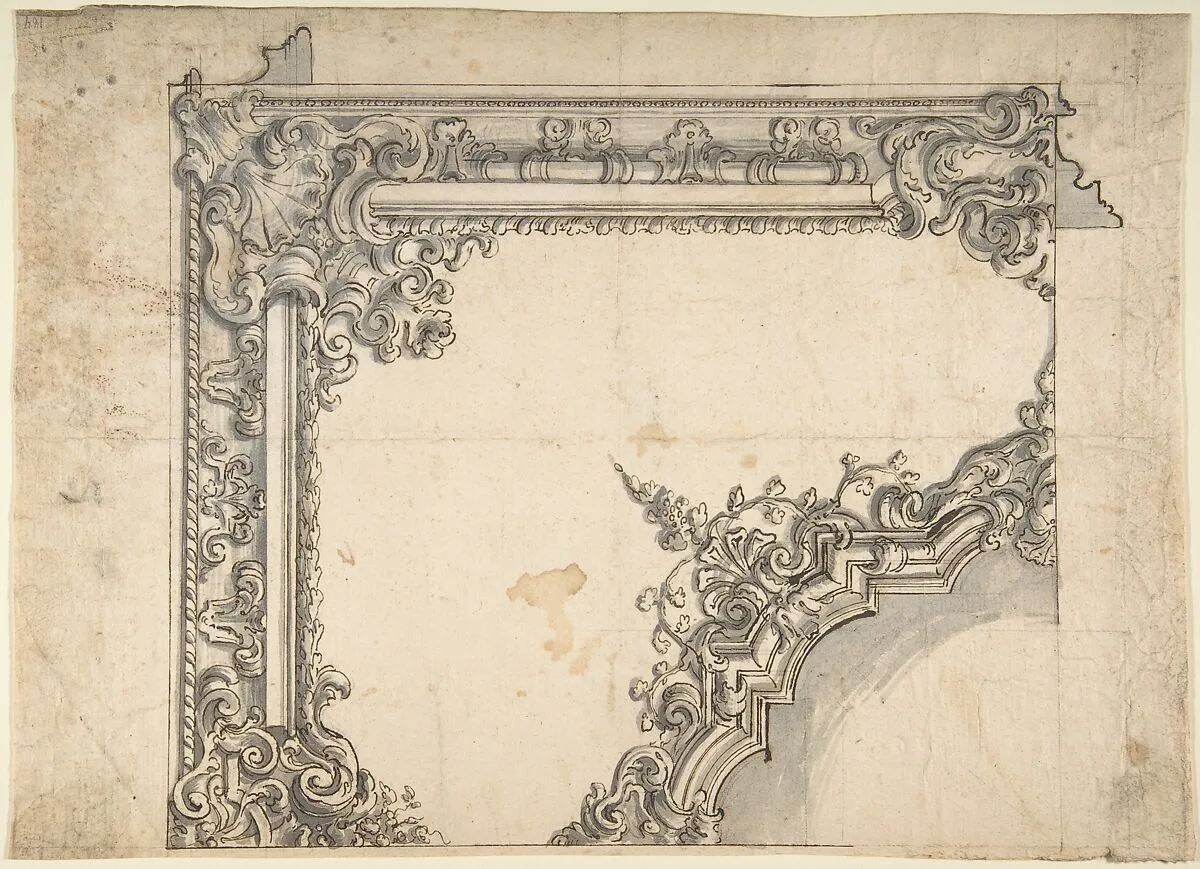 Design for One Quarter of a Ceiling — Anonymous, Italian, Piedmontese, 18th century
