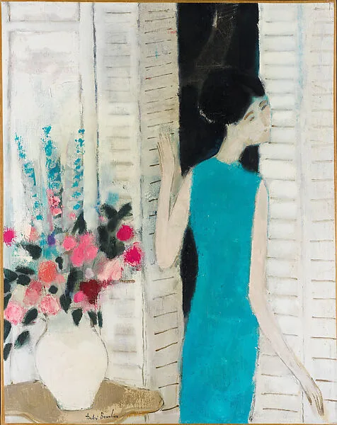 Woman with a Bouquet (Femme au bouquet) — André Brasilier