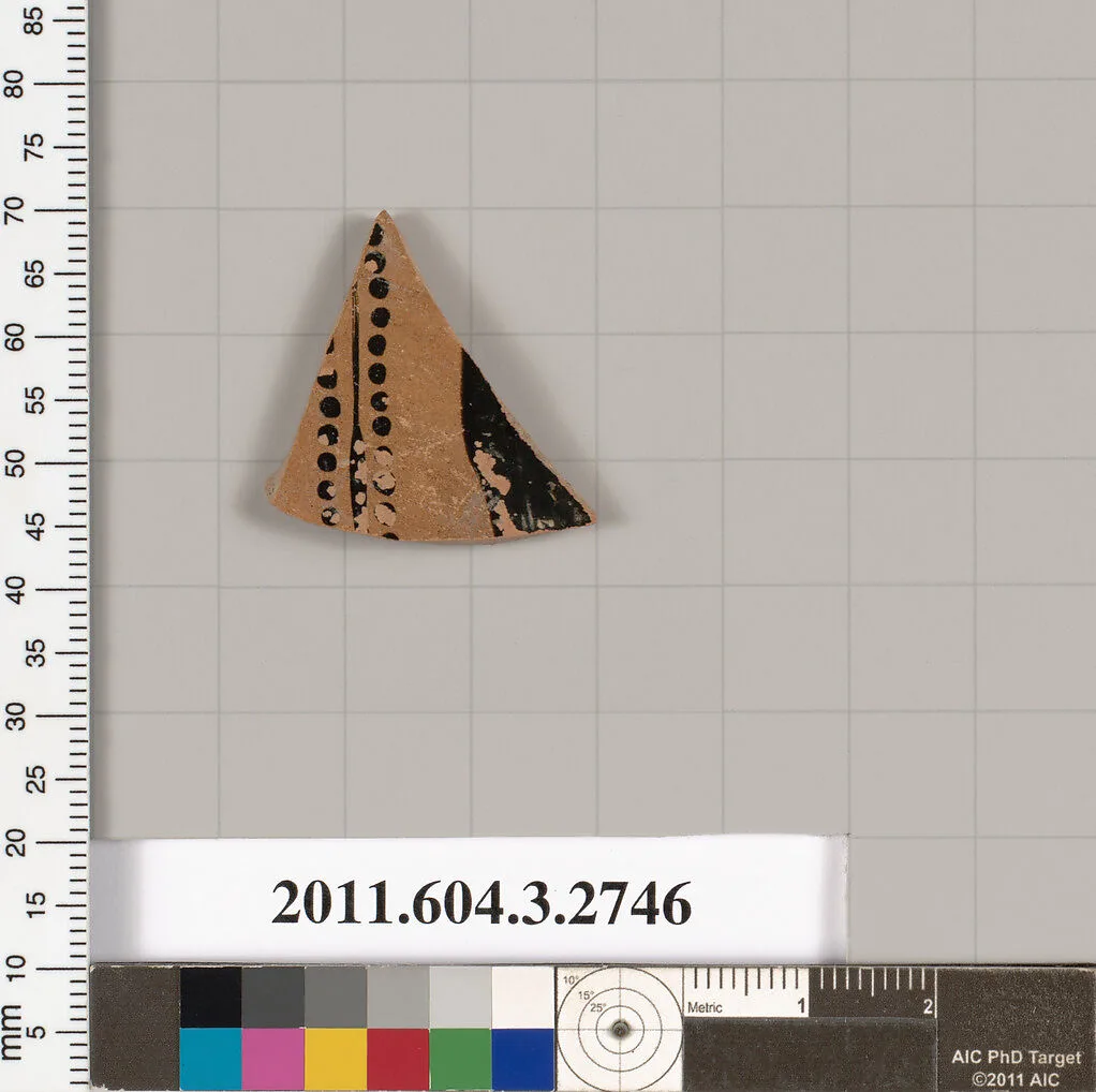 Terracotta fragment of an oinochoe (jug) or olpe (jug) — Unknown