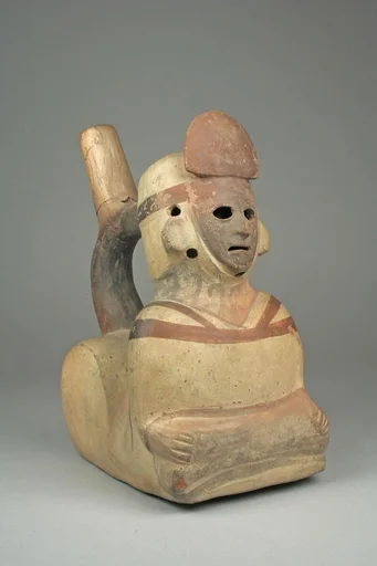 Whistling Stirrup Spout Bottle with Figure