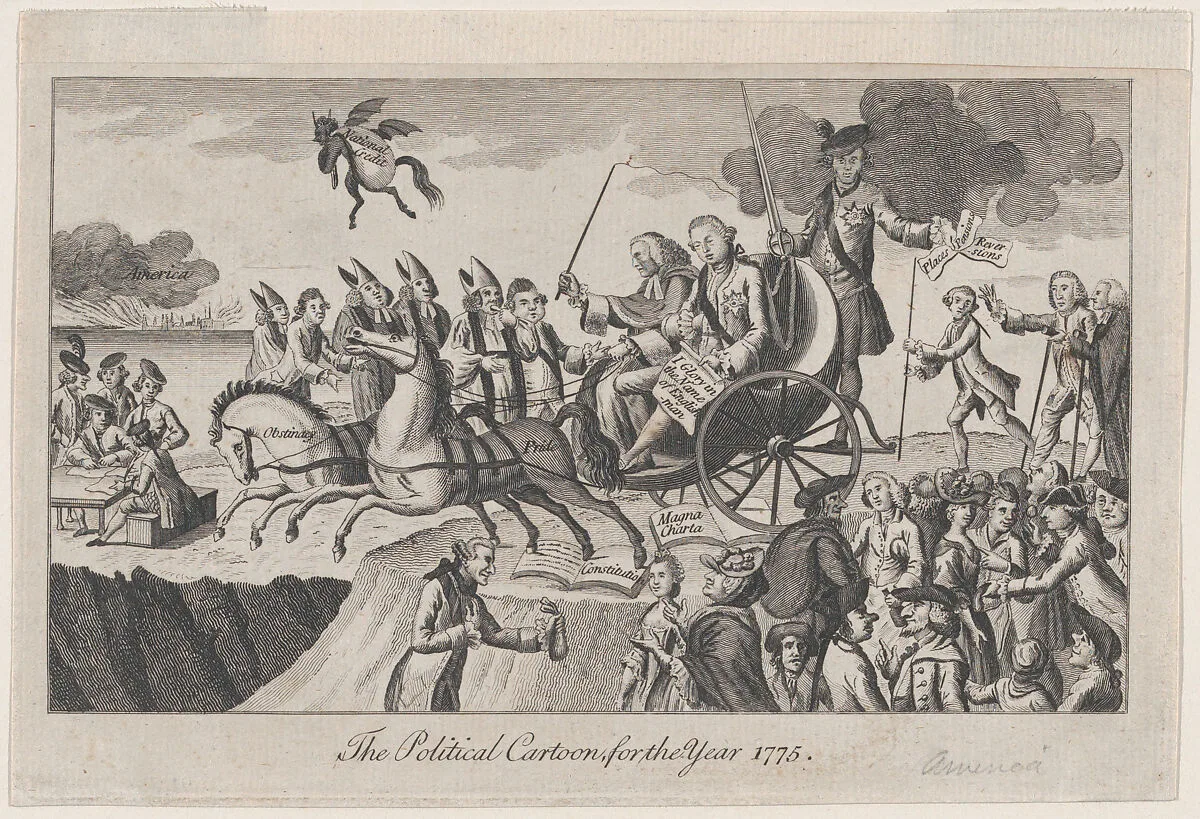 The Political Cartoon, for the Year 1775 — Anonymous, British, 18th century