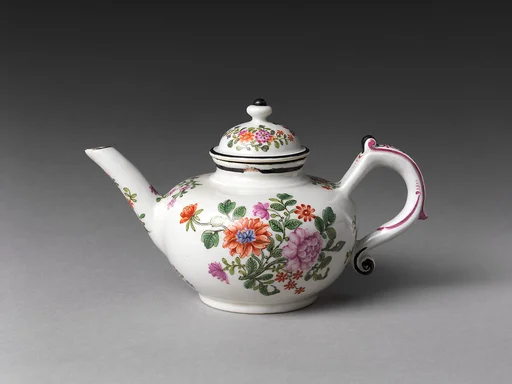 Teapot with peonies