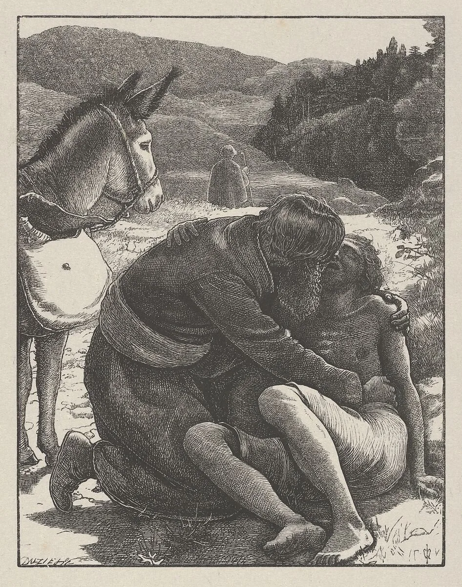 The Good Samaritan (The Parables of Our Lord and Saviour Jesus Christ) — Dalziel Brothers|Sir John Everett Millais
