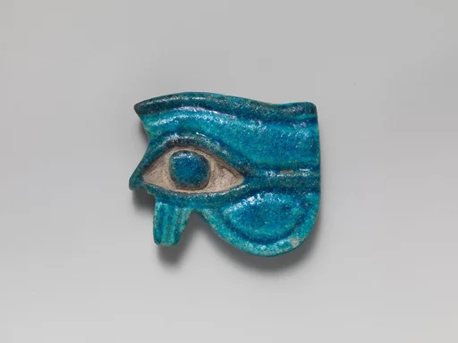 Faience Wedjat-eye amulet