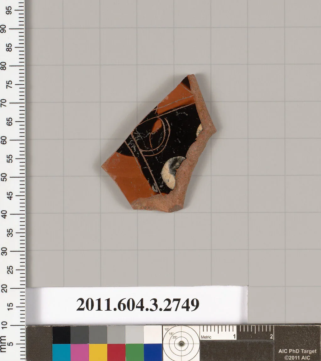 Terracotta fragment of an oinochoe (jug) or olpe (jug) — Unknown