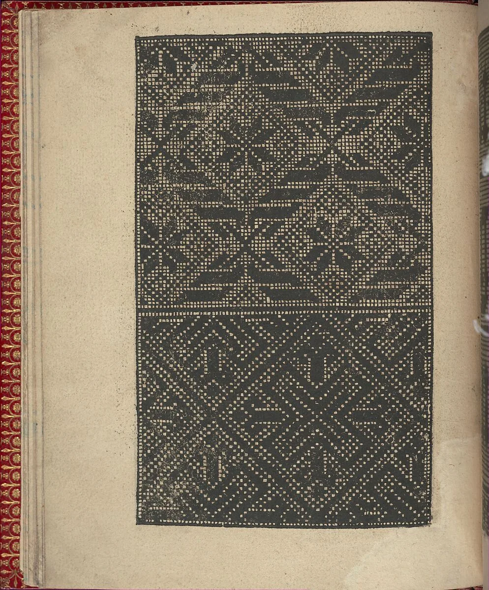 Ce est ung tractat de la noble art de leguille ascavoir ouvraiges de spaigne... page 7 (recto) — Willem Vosterman