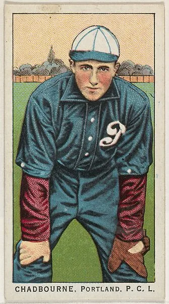 Chadbourne, Portland, Pacific Coast League, from the "Obak Baseball Players" set (T212), issued by the American Tobacco Company to promote Obak Mouthpiece Cigarettes — American Tobacco Company
