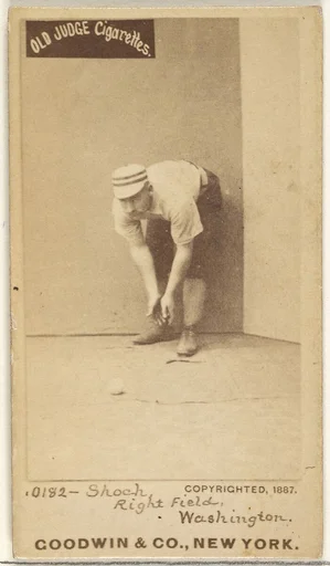 George Quintus Shoch, Right Field, Washington Nationals, from the Old Judge series (N172) for Old Judge Cigarettes