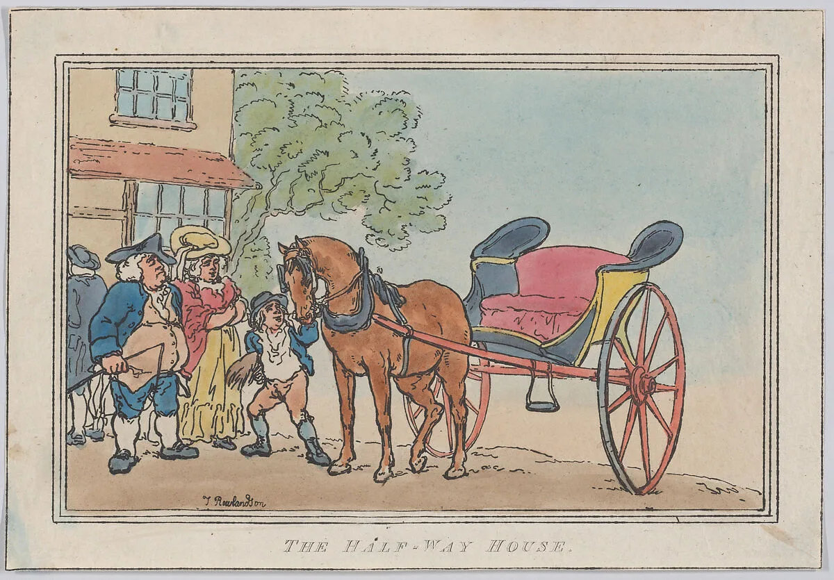 The Half-Way House — Thomas Rowlandson