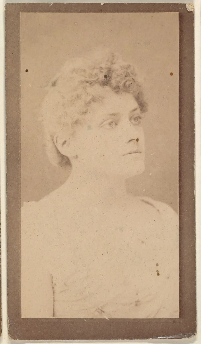 Portrait of actress with short hair, from the Actresses series (N668) — Unknown
