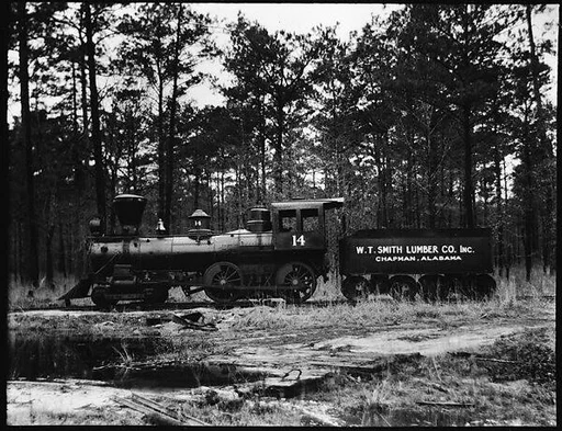 [Train in Lot, Southeastern U.S.]