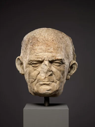 Marble portrait of a man from a funerary relief