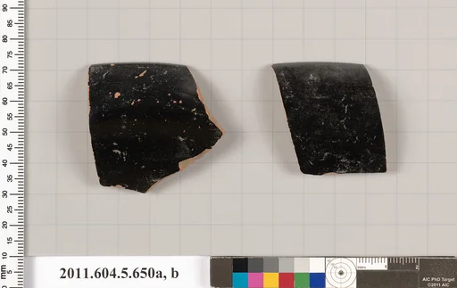 Terracotta rim fragments of kylikes (drinking cups)