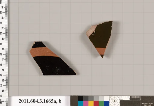Terracotta fragments of kylikes: Band or lip cups (drinking cups)