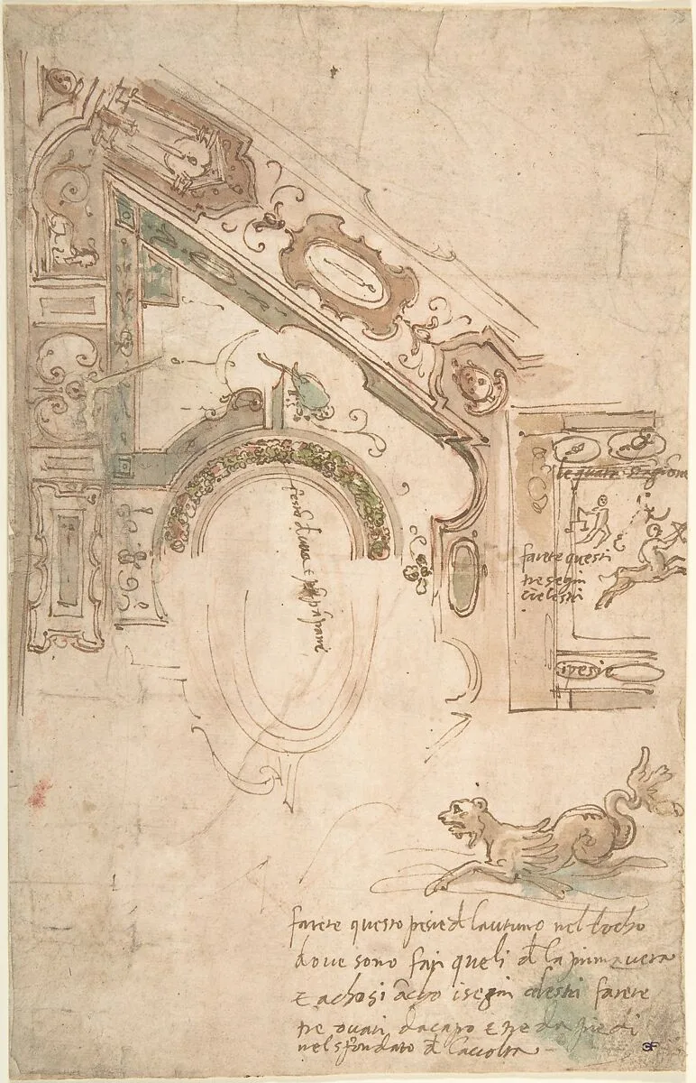 Quarter Plan for a Coved Ceiling — Antenore Ridolfi|Taddeo Zuccaro