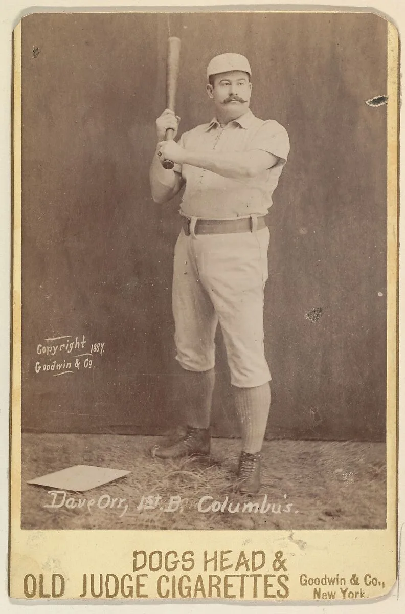 Dave Orr, 1st Base, Columbus, from the series Old Judge Cigarettes — Goodwin & Company