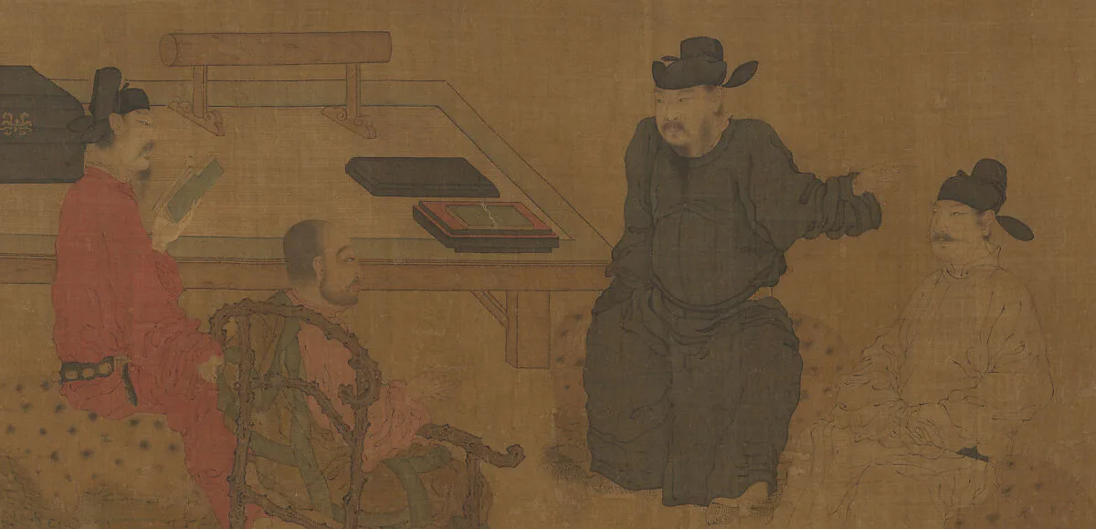 南宋 佚名 舊傳五代周文矩 琉璃堂人物圖 卷|Scholars of the Liuli Hall — Unidentified artist