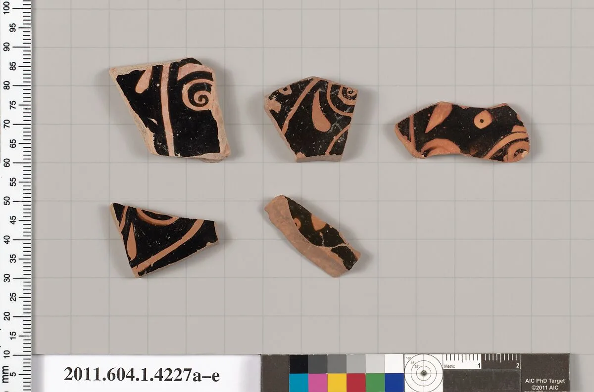 Terracotta fragments of kylikes (drinking cups) — Unknown