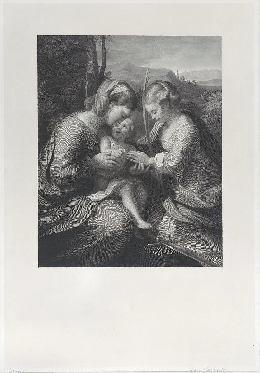 The mystic marriage of Saint Catherine — Correggio (Antonio Allegri)|Georg Jacob Felsing
