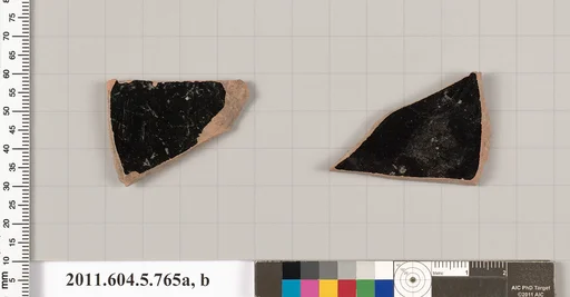 Terracotta fragments of kylikes (drinking cups)