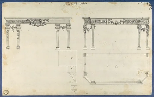 Sideboard Tables, from Chippendale Drawings, Vol. II
