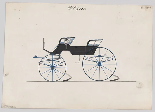Design for 4 seat Phaeton, no top, no. 3110