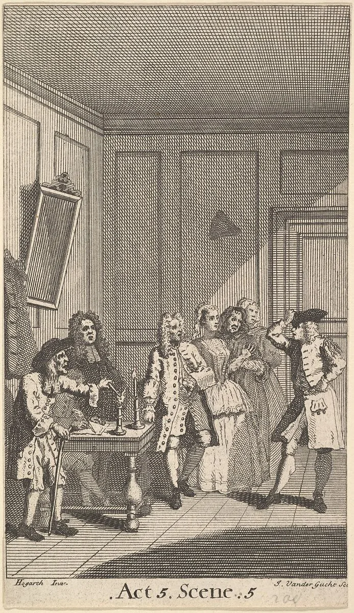 Frontispiece to Moliere's "L'Avare" (The Miser) — William Hogarth|John Vandergucht|Jean-Baptiste Poquelin Molière