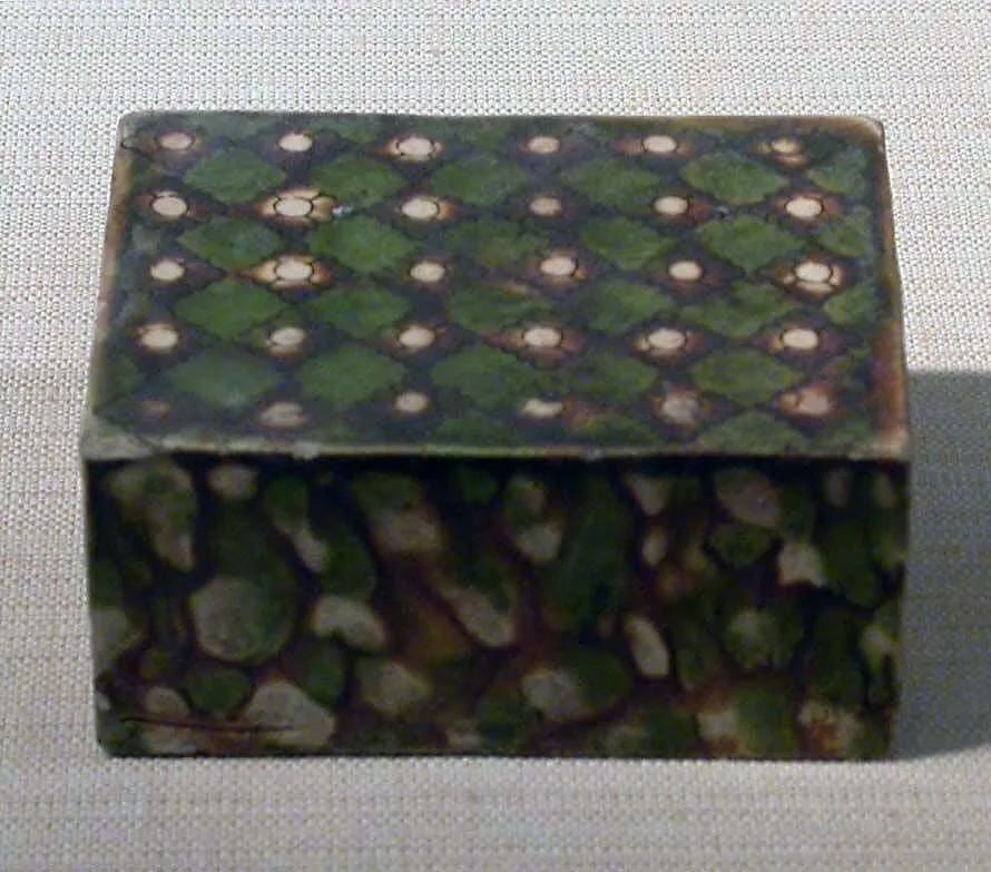 唐 三彩陶枕|Pillow — Unknown