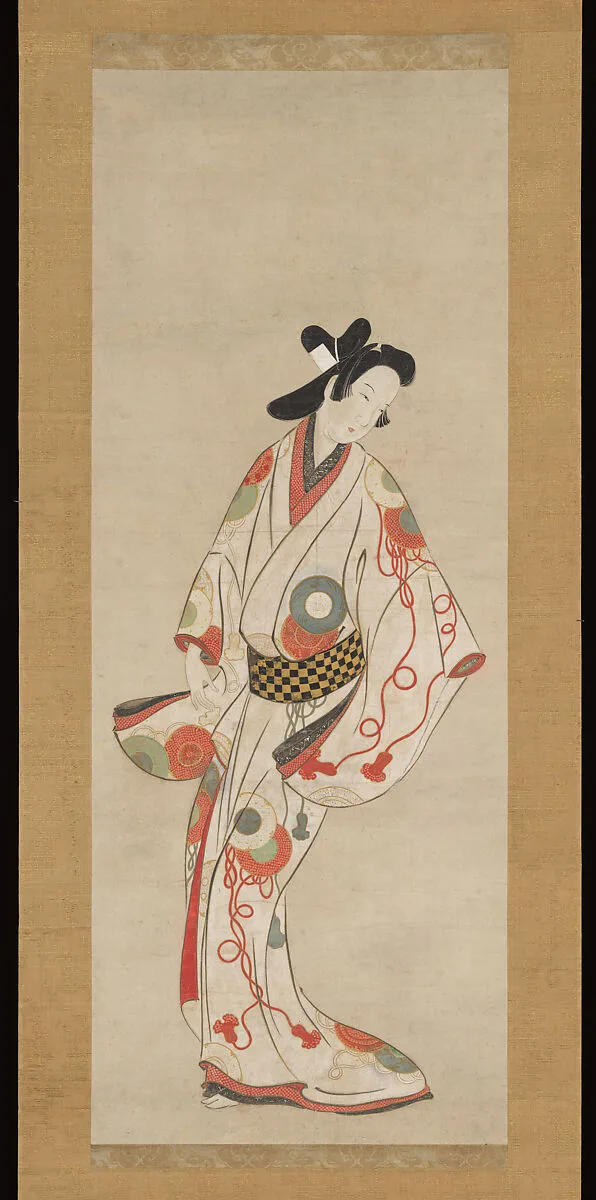 若衆立姿図 (Wakashū tachisugata zu)|Elegantly Garbed Male Youth — Unidentified artist