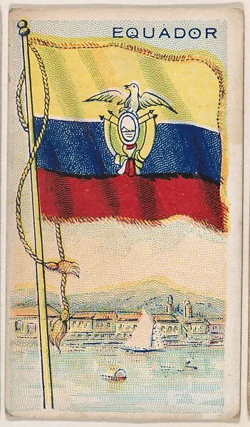Equador, bakery card from the Flags series (D34), issued by the Ward-Mackey Company — Ward-Mackey Company