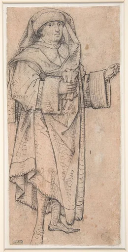 Standing Scholar (Prophet?) Turned to the Right (Recto); Standing Scholar (Prophet?) Turned to the Left (Verso)