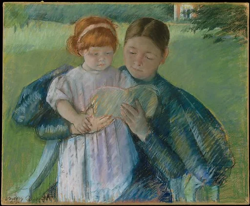 Nurse Reading to a Little Girl