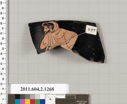 Terracotta rim fragment of a skyphos (deep drinking cup)