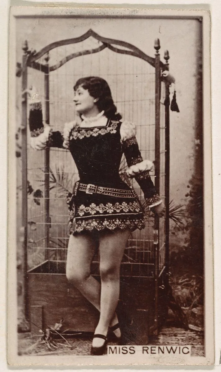 Miss Renwick, from the Actresses series (N245) issued by Kinney Brothers to promote Sweet Caporal Cigarettes — Kinney Brothers Tobacco Company