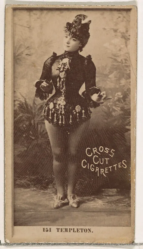 Card Number 151, Fay Templeton, from the Actors and Actresses series (N145-2) issued by Duke Sons & Co. to promote Cross Cut Cigarettes — W. Duke, Sons & Co.