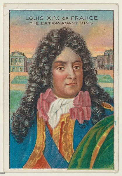 Louis XIV of France, The Extravagant King, from the "Heroes of History" series (T68), issued with Miners Extra Smoking Tobacco, Natural Leaf Scrap, and Royal Bengals Little Cigars — Royal Bengals Little Cigars|Louis XIV, King of France