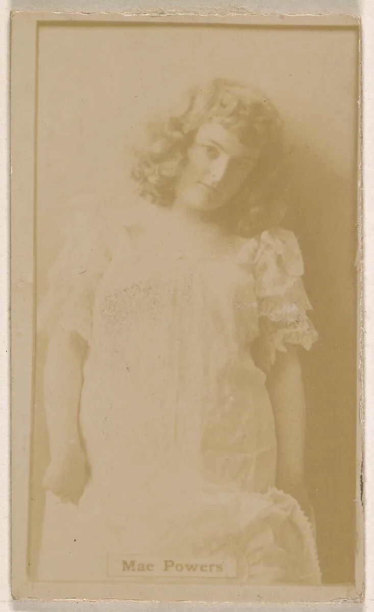 Mae Powers, from the Actresses series (N245) issued by Kinney Brothers to promote Sweet Caporal Cigarettes — Kinney Brothers Tobacco Company