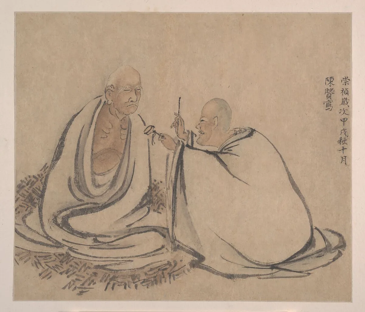 明清/日本江戶時代 (傳) 陳賢 十六羅漢圖 冊|The Sixteen Luohans — Chen Xian