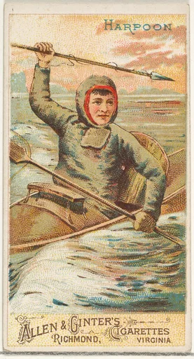 Harpoon, from the Arms of All Nations series (N3) for Allen & Ginter Cigarettes Brands