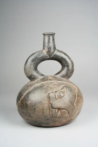 Stirrup Spout Bottle with Serpent
