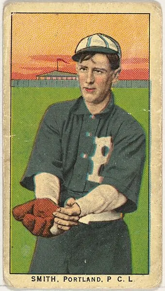 Smith, Portland, Pacific Coast League, from the "Obak Baseball Players" set (T212), issued by the American Tobacco Company to promote Obak Mouthpiece Cigarettes — American Tobacco Company