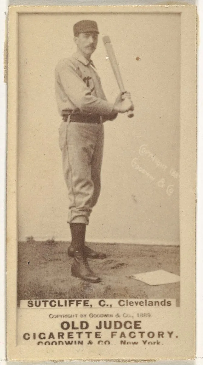 Elmer Ellsworth "Sy" Sutcliffe, Catcher, Cleveland, from the Old Judge series (N172) for Old Judge Cigarettes — Goodwin & Company