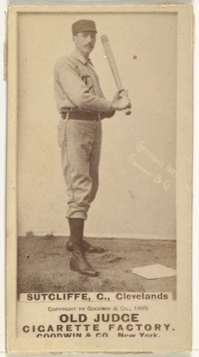 Elmer Ellsworth "Sy" Sutcliffe, Catcher, Cleveland, from the Old Judge series (N172) for Old Judge Cigarettes