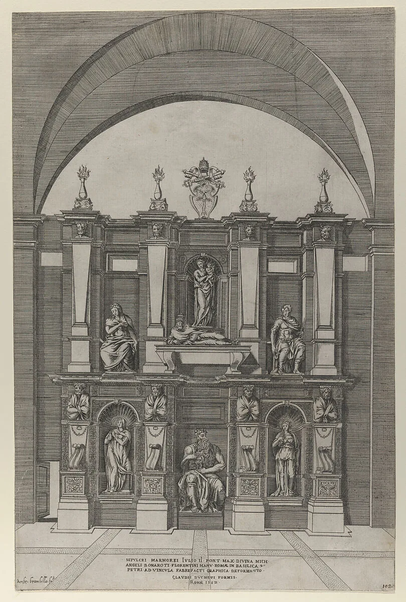 Speculum Romanae Magnificentiae: Sepulchre of Julius II — Claudio Duchetti|Antonio Lafreri|Giovanni Ambrogio Brambilla